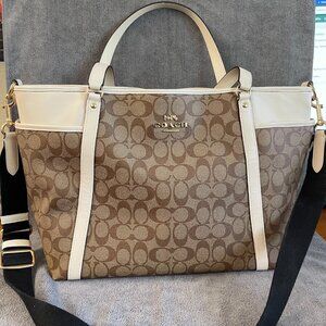 Coach C4071 Baby Bag in Signature Canvas / Gold Trim